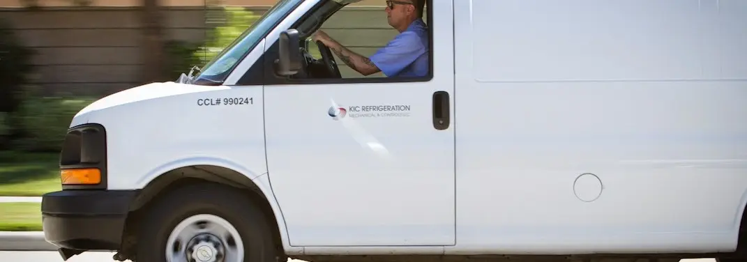 KIC Refrigeration service vehicle serving Decatur area
